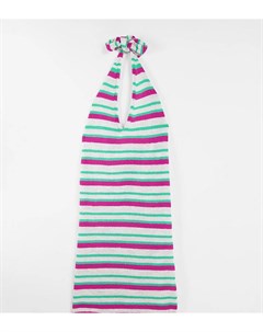 Вязаное платье мини в разноцветную полоску с завязкой на шее ASOS DESIGN Maternity Asos maternity