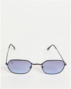 Черные солнцезащитные очки в стиле унисекс овальной формы с синими стеклами Jeepers peepers