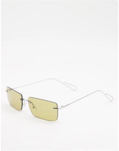Солнцезащитные очки с квадратными стеклами зеленого цвета Drive Weekday