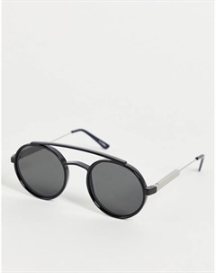Женские круглые солнцезащитные очки черного цвета Stay Rad Spitfire