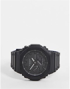 Черные часы в стиле унисекс на силиконовом ремешке G Shock GA 2100 Casio