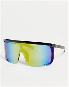 Черные солнцезащитные очки унисекс с козырьком и тонированными стеклами Jeepers peepers