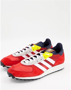 Красные кроссовки в винтажном стиле с университетским принтом TRX Adidas originals