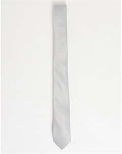 Узкий серебристый галстук Asos design