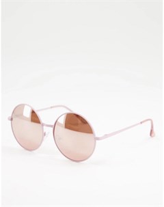 Розовые солнцезащитные очки в крупной круглой оправе Jeepers peepers