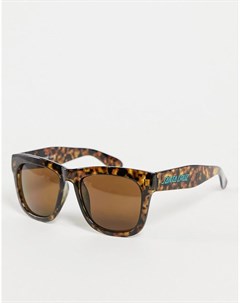 Солнцезащитные очки в черепаховой оправе в стиле ретро Santa cruz