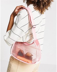 Розовая сетчатая сумка на плечо из переработанных материалов Hedvig Weekday