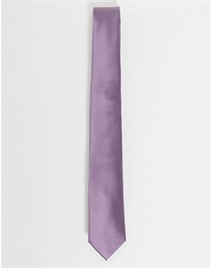 Розовато лиловый атласный галстук Twisted tailor