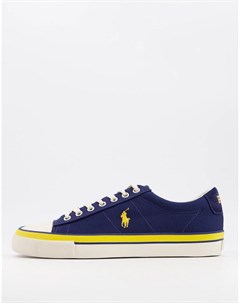 Темно синие кроссовки из парусины с логотипом Polo ralph lauren