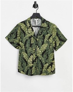 Рубашка с пальмовым принтом от комплекта Object