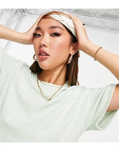 Oversized футболка из махровой ткани мятного цвета от комплекта Exclusive New girl order