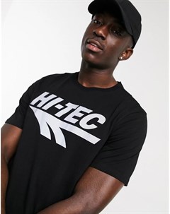 Черная футболка со светоотражающим логотипом Hi-tec
