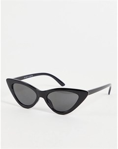 Черные угловатые солнцезащитные очки кошачий глаз Valentina Monki