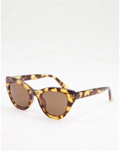 Большие солнцезащитные очки в коричневой оправе кошачий глаз с черепаховым дизайном & other stories