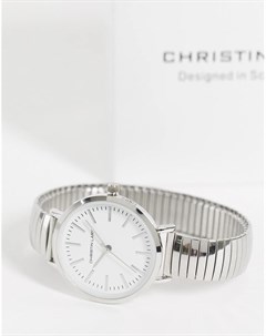 Серебристые часы браслет Christin lars
