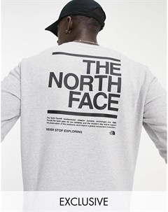 Свитшот серого цвета Message эксклюзивно для ASOS The north face