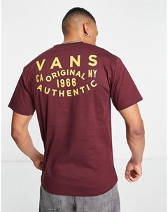 Бордовая футболка с короткими рукавами OG Patch Vans