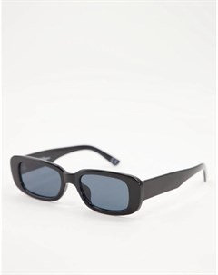 Черные солнцезащитные очки в прямоугольной оправе в стиле унисекс Jeepers peepers