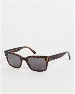 Солнцезащитные очки в коричневой прямоугольной оправе в стиле унисекс Jeffrey 0RB2190 Ray-ban®