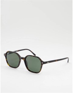 Квадратные солнцезащитные очки унисекс в коричневой оправе John 0RB2195 Ray-ban®