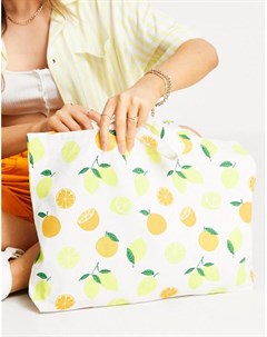 Яркая сумка шопер с принтом фруктов Accessorize
