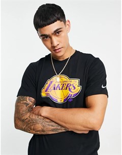 Черная футболка с логотипом LA Lakers Nike basketball