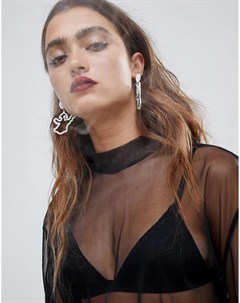 Белые серьги для Хэллоуина с дизайном привидения Asos design