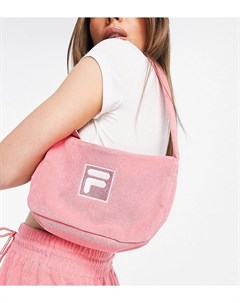 Розовая махровая сумка Fila