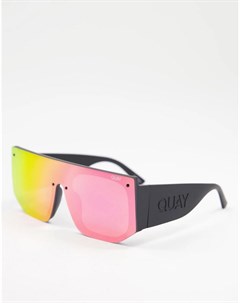 Розовые женские солнцезащитные очки маска Quay Fully Booked Quay australia