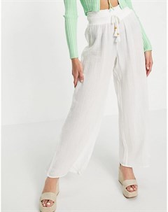 Белые широкие брюки от комплекта Abercrombie & fitch