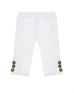 Белые спортивные брюки для девочек Balmain