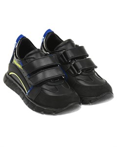 Черные кроссовки из кожи с контрастной отделкой Dsquared2
