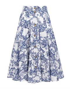 Синяя юбка миди на пуговицах Forte dei marmi couture
