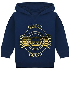 Темно синяя толстовка с логотипом GG Gucci