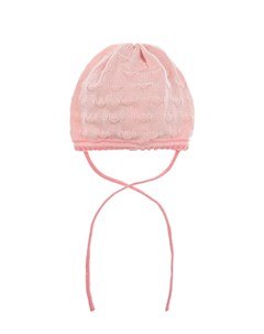 Розовая шапка с узором в форме сердец Maximo