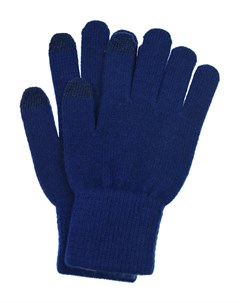 Темно синие перчатки из шерсти с Touch Screen Norveg