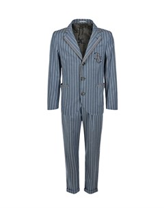 Голубой костюм в полоску Brunello cucinelli