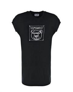 Черное платье футболка Moschino