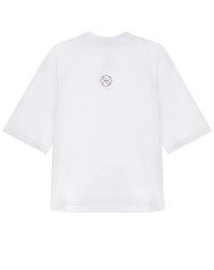 Белая футболка с вышитым логотипом Dan maralex