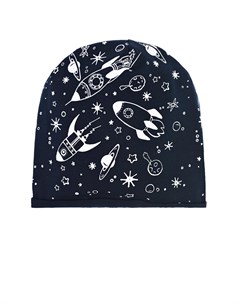 Синяя шапка с принтом Космос Catya