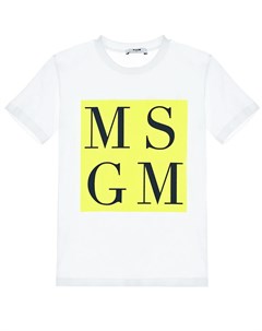 Футболка из хлопка с логотипом Msgm