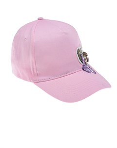 Розовая кепка с аппликацией бабочка Regina