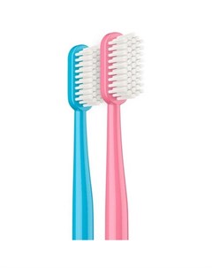 Зубная щетка Eco Dental Care medium розовая и голубая Synergetic