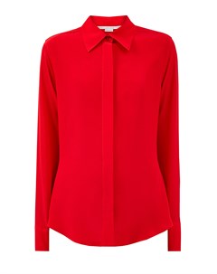 Классическая блуза из шелкового крепа Stella mccartney