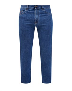 Классические джинсы прямого кроя с контрастной прострочкой Canali