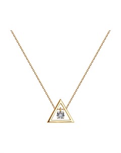 Колье из комбинированного золота с бриллиантом Sokolov diamonds