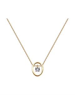 Колье из комбинированного золота с бриллиантом Sokolov diamonds