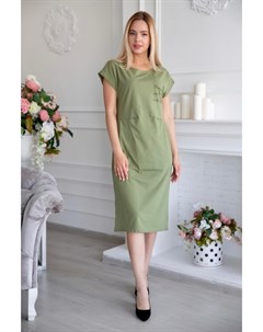 Платье трикотажное Джадин зеленое Инсантрик