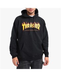 Толстовка Flame Logo Hoodie Black 2021 Thrasher