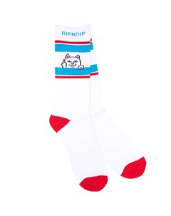 Носки Peeking Nermal Socks Red Blue 2021 Ripndip